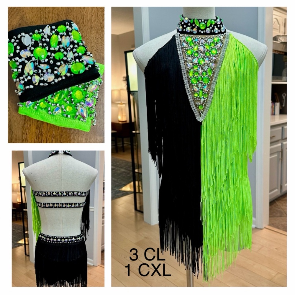 Green and black fringe